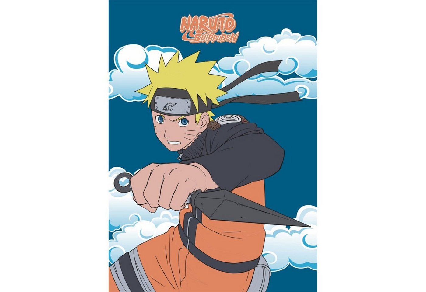 Kinderdecke Naruto - Kuscheldecke Fleecedecke - Größe 100x140 cm, empireposter von empireposter