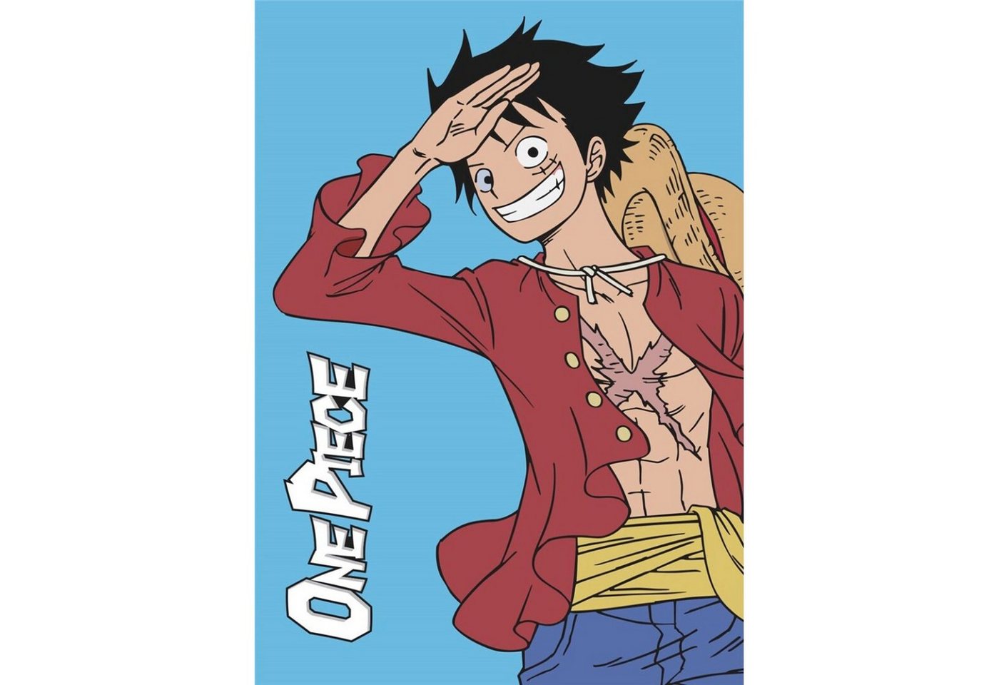 Kinderdecke One Piece - Monkey D. Ruffy - Kuscheldecke Fleecedecke - 100x140 cm, empireposter von empireposter