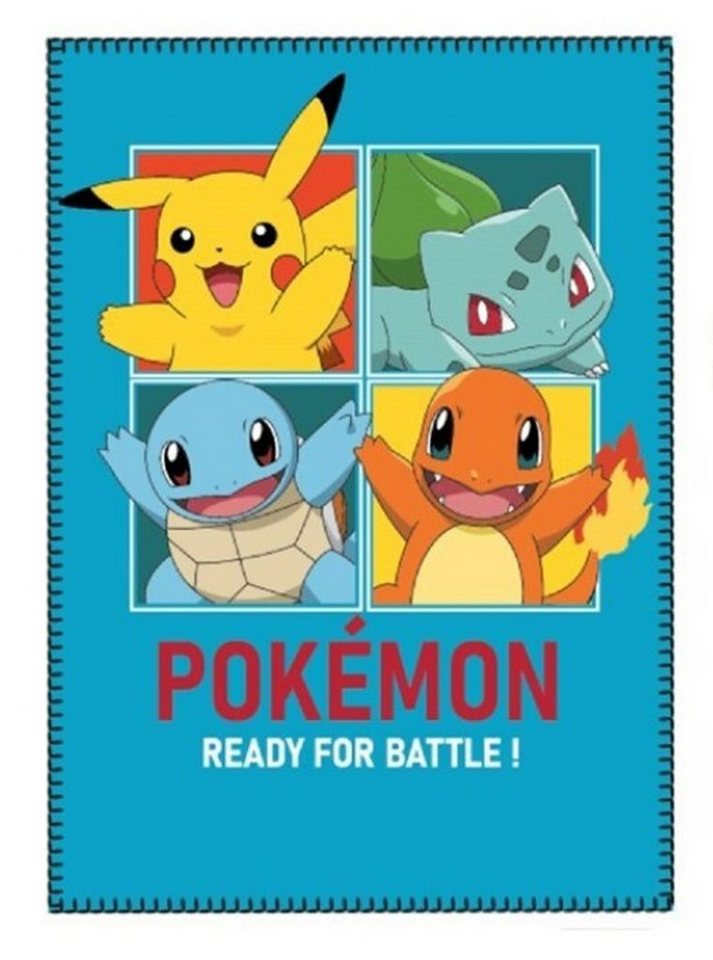 Kinderdecke Pokemon - Battle - Kuscheldecke Fleecedecke - Größe 100x140 cm, empireposter von empireposter