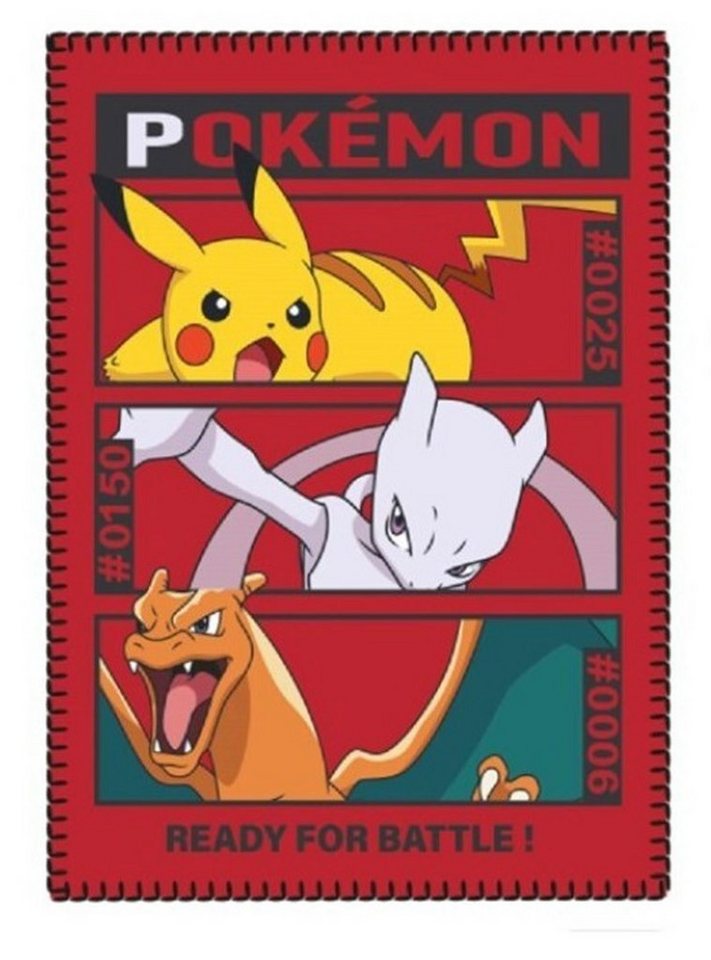 Kinderdecke Pokemon - Red - Kuscheldecke Fleecedecke - Größe 100x140 cm, empireposter von empireposter