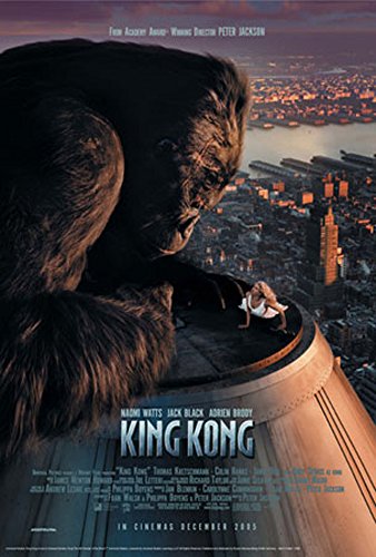 King Kong - Empire State Building - Filmposter Kino Movie Peter Jackson - Grösse cm + Wechselrahmen, Shinsuke® Maxi Aluminium schwarz von empireposter