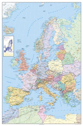 Landkarten - Politische Europakarte - Maßstab: 1/6,75Mio. Plakat Poster Druck - Grösse cm von empireposter