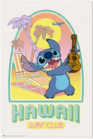 Lilo & Stitch - Hawaii Club Surf - Disney Film Poster Plakat Druck - Größe 61x91,5 cm von empireposter