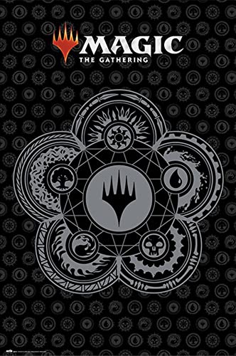 Magic The Gathering - Logo - Spiel Poster - Größe 61x91,5 cm + Wechselrahmen, Shinsuke® Maxi Kunststoff schwarz, Acryl-Scheibe von empireposter