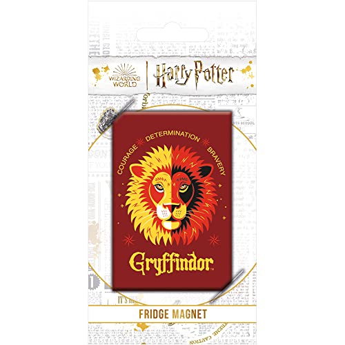 Magnet Harry Potter - Gryffindor - Größe 5,3x8x2 geprägter Blechmagnet von empireposter