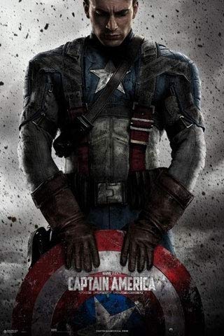 Marvel - Captain America - Film Kino Poster Plakat, 61x91,5 cm + 2 St Posterleisten Alu 63 cm von empireposter