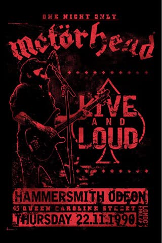 Motorhead - Live and Loud - Hard Rock Musik - Poster Druck - Größe 61x91,5 cm + 1 Packung tesa Powerstrips® - Inhalt 20 Stück von empireposter