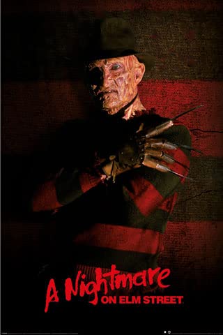 Nightmare on Elm Street - Freddy Krüger - Horror Film Poster Plakat Druck - Grösse 61x91,5 cm + 1 Packung tesa Powerstrips® - Inhalt 20 Stück von empireposter