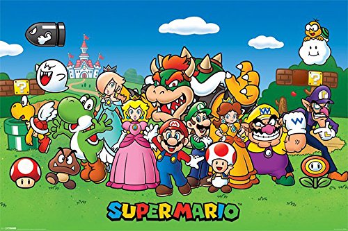 empireposter - Nintendo - Super Mario Bunch of Characters - Größe (cm), ca. 91,5x61 - Poster, NEU - von empireposter