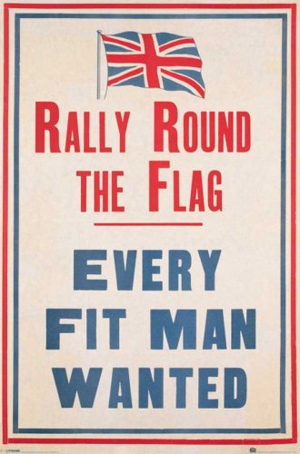 Retro - Rally Round The Flag Politik Poster Plakat Druck - Grösse 61x91,5 cm von empireposter
