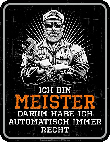 empireposter Schrauber Meister - Blech-Schild Spruch - Blechschild 17x22 cm von empireposter
