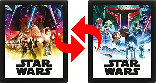 Star Wars - Episode IV & V - fertig gerahmtes 3D Poster - Größe 25x20 cm von empireposter