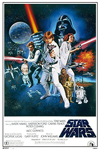 Star Wars - Orange Sword of Darth Vader - Filmposter Kino Movie Science Fiction Sci Fi - Grösse 61x91,5 cm + 2 St Posterleisten Kunststoff 62 cm transparent von empireposter