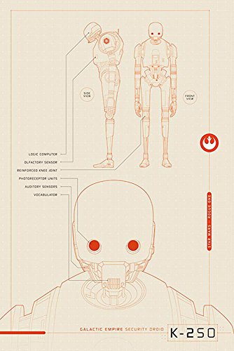 Star Wars - Rogue One - K-2SO Plans - Poster Plakat Druck Größe 61x91,5cm von empireposter