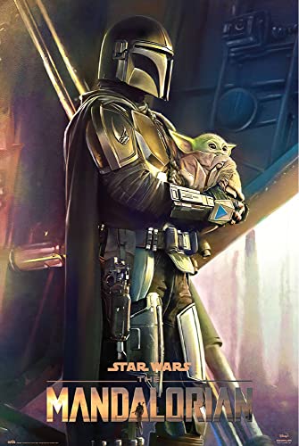 Star Wars - The Mandalorian - Clan of Two - Poster Plakat Größe 61x91,5cm + 2 St Posterleisten Kunststoff 62 cm transparent von empireposter