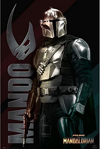 Star Wars - The Mandalorian - Mando - Poster Plakat Größe 61x91,5cm + Wechselrahmen, Shinsuke® Maxi Kunststoff schwarz, Acryl-Scheibe von empireposter