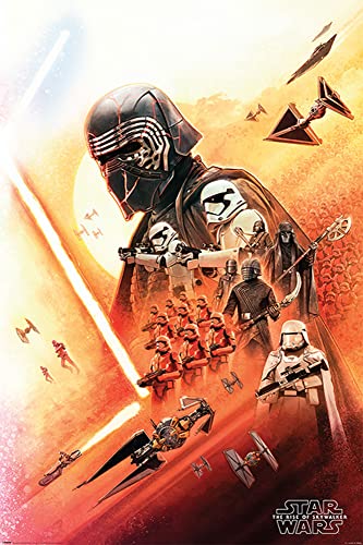 Star Wars - The Rise of Skywalker - Kylo Ren - Poster Plakat Größe 61x91,5cm + 2 St Posterleisten Kunststoff 62 cm transparent von empireposter