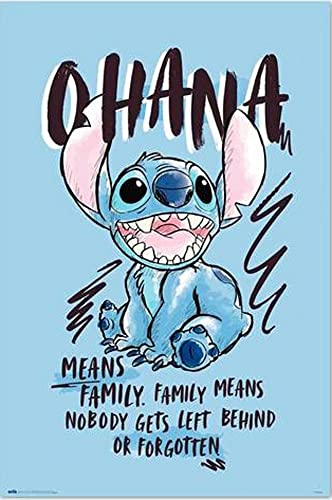Stitch - Ohana - Disney Film Poster Plakat Druck - Größe 61x91,5 cm von empireposter