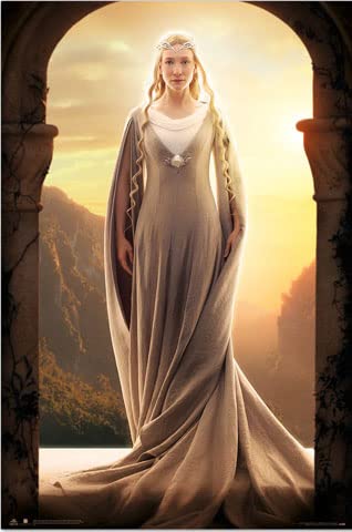 The Hobbit - Galadriel - Poster Druck - Größe 61x91,5 cm + 2 St Posterleisten Kunststoff 62 cm transparent von empireposter