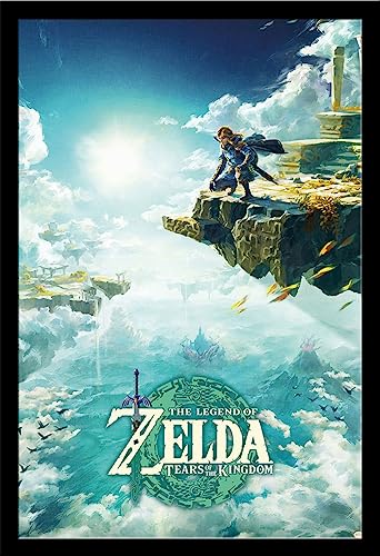 The Legend of Zelda - Tears of The Kingdom - Poster, Druck 61x91,5 cm + Wechselrahmen, Shinsuke® Maxi MDF schwarz, Acryl-Scheibe von empireposter