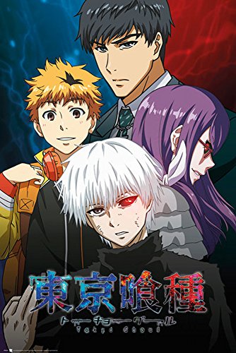Tokyo Ghoul - Conflict - Manga Anime Poster Plakat Druck- Grösse 61x91,5 cm + Wechselrahmen, Shinsuke® Maxi Kunststoff schwarz, Acryl-Scheibe von empireposter