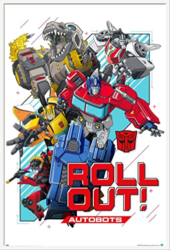 Transformers - Autobots - Roll Out - Film Movie Poster Plakat Druck Größe 61x91,5 cm + Wechselrahmen, Shinsuke® Maxi Kunststoff Weiss, Acryl-Scheibe von empireposter