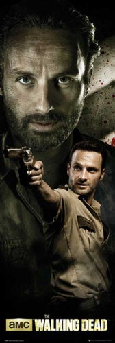 Walking Dead, The - Rick - Tür Filmposter Kino Movie Gruselfilme - Grösse 53x158 cm + 1 Packung tesa Powerstrips® - Inhalt 20 Stück von empireposter