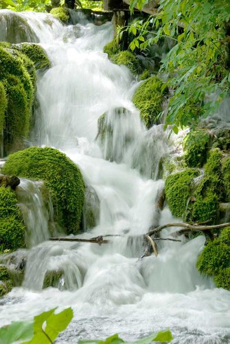 Wasserfälle - Feng Shui - Natur Poster Foto Wasserfälle - Grösse cm + 2 St Posterleisten Alu 63 cm von empireposter