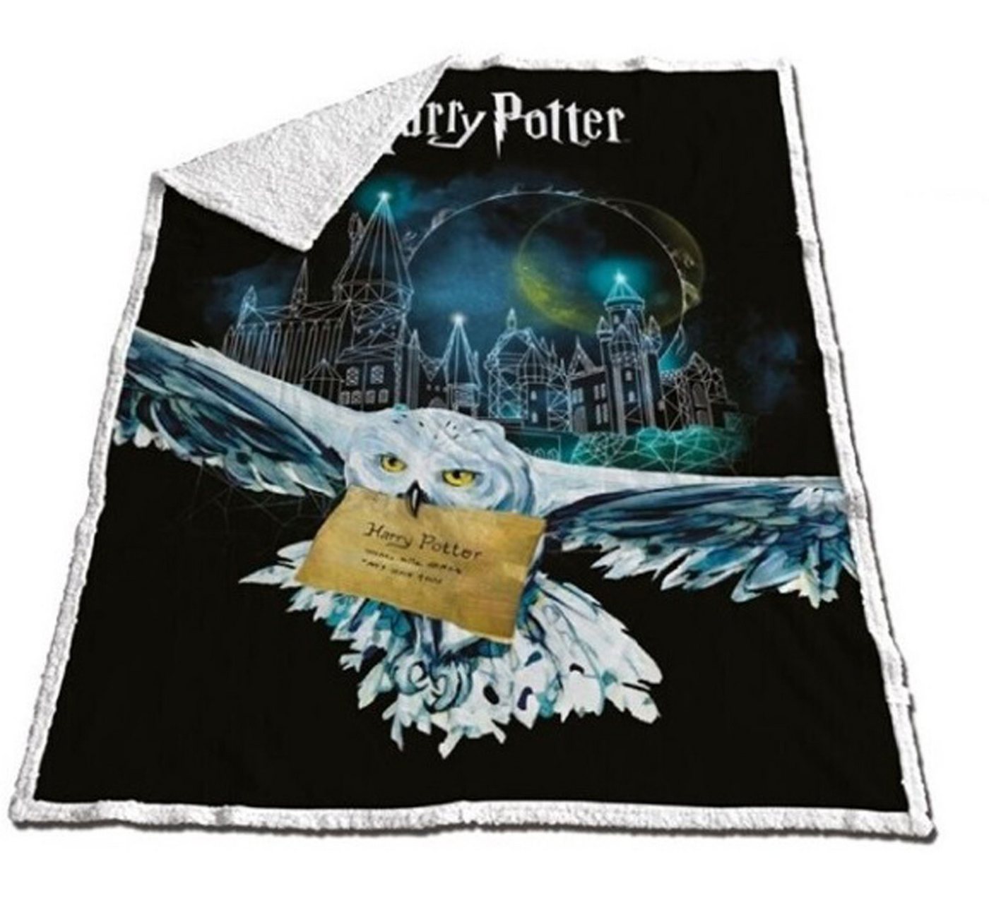 Wohndecke Harry Potter - Sherpa Kuscheldecke Fleecedecke - Größe 130x170 cm, empireposter von empireposter