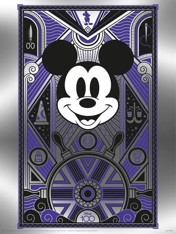 empireposter 100 Jahre Warner Bros. - Mickey Mouse - Kunstdruck Metallic Effekt 30x40 cm von empireposter