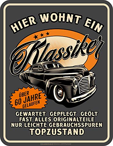 empireposter 60 Jahre - Klassiker - hochwertig bedrucktes Blechschild - Größe 17x22 cm von empireposter