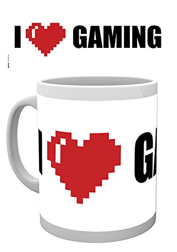 empireposter - Gaming - Love Gaming - Größe (cm), ca. Ø8,5 H9,5 - Lizenz Tassen, NEU - Beschreibung: - Keramik Tasse, weiß, bedruckt, Fassungsvermögen 320 ml, offiziell lizenziert, spülmaschinen- und mikrowellenfest - von empireposter