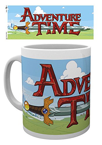 empireposter - Adventure Time - Logo - Größe (cm), ca. Ø8,5 H9,5 - Lizenz Tassen, NEU - Beschreibung: - Keramik Tasse, weiß, bedruckt, Fassungsvermögen 320 ml, offiziell lizenziert, spülmaschinen- und mikrowellenfest - von empireposter