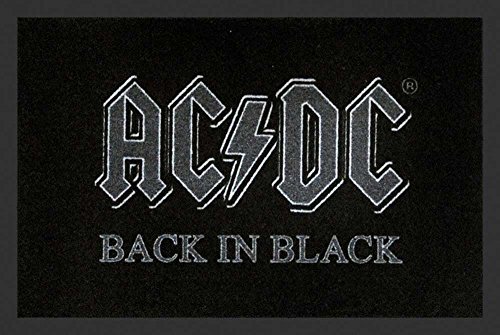 empireposter AC/DC Back In Black - Fußmatte, Größe: 60 x 40 cm, Material Polypropylen von empireposter