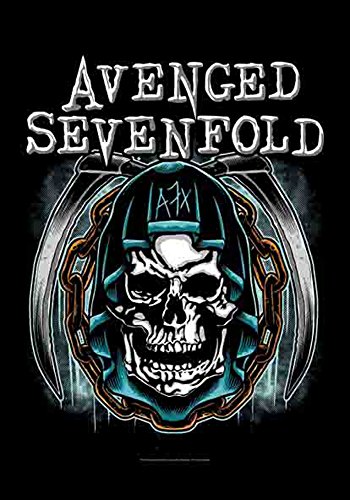 empireposter Avenged Sevenfold - Skull - Posterflagge Fahne - 100% Polyester - Größe 75x110 cm von empireposter