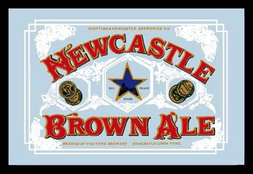 empireposter Beer - Newcastle Brown Ale- Bedruckter Spiegel mit Kunststoff Rahmen, Kult-Spiegel - Grösse 30x20 cm von empireposter