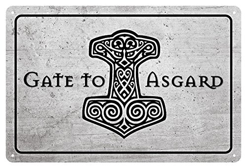 empireposter Blech-Schild - Gate to Asgard-Grau - Blechschild mit Befestigungslöchern - Größe 30x20 cm empireposter Blech-Schild - Gate to Asgard-Grau - Blechschild mit Befestigungslöchern - Größe 30x20 cm von empireposter