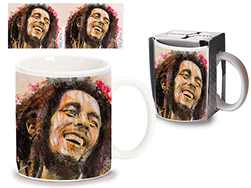 empireposter Bob Marley - Face - Keramik Tasse Mug Becher - Ø8,5 H11 cm von empireposter