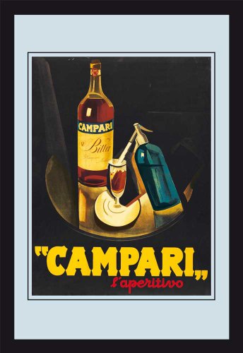 empireposter Campari - Aperitivo - Bedruckter Spiegel mit Kunststoff Rahmen in Holzoptik, Kult-Spiegel - 20x30 cm von empireposter