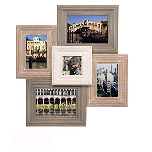 empireposter Catania Collage - Shinsuke® - Bilderrahmen Holzrahmen Foto Rahmen mit Glasscheibe für 5 Fotos von empireposter