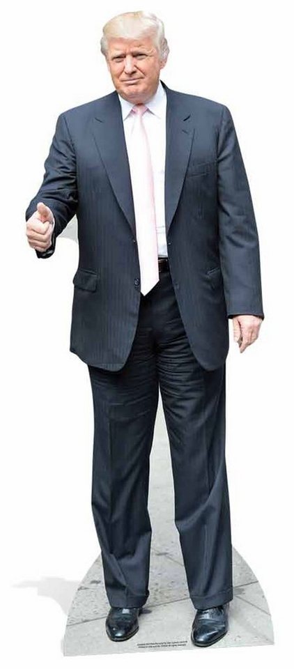 empireposter Dekofigur Donald Trump - Pink Tie Pappaufsteller - ca 71x188 cm von empireposter