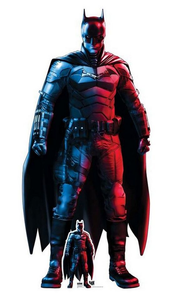 empireposter Dekofigur The Batman - Robert Pattinson - Red Blue - Pappaufsteller in Lebensgröße 90x195 cm von empireposter