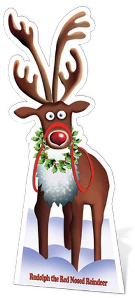 empireposter Dekofigur Weihnachten - Rudolph the Red Nosed Reindeer - Pappaufsteller von empireposter
