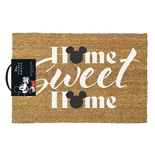 empireposter Disney - Mickey Home Sweet Home - Fußmatte Fußabtreter, Größe: 60 x 40 cm, Material Kokosfaser von empireposter