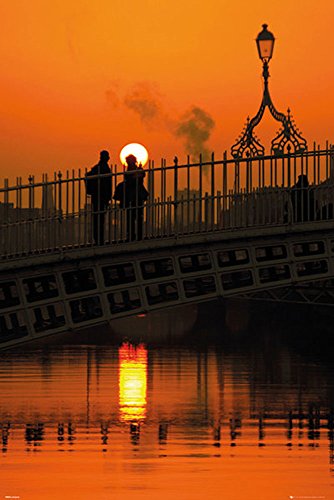 Dublin - Halfpenny Bridge Portrait - Irland Poster Plakat Druck - Größe 61x91,5 cm von empireposter