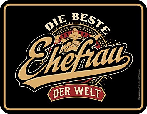 Ehe - Die Beste Ehefrau der Welt - Magnet Auszeichnung - Geprägter Blechmagnet - Größe 9x7 von empireposter