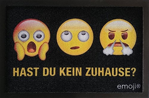 empireposter Emoji - Hast du kein Zuhause? - Fußmatte - Größe 60x40 cm - Material Polypropylen von empireposter