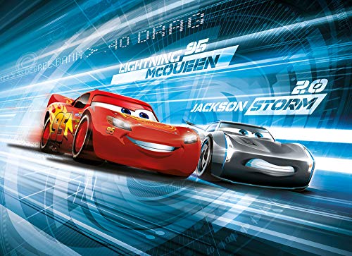 empireposter Fototapete - Cars 3 - Simulation - 254x184 cm - 8-teilige Tapete - Wanddeko Wallpaper von empireposter