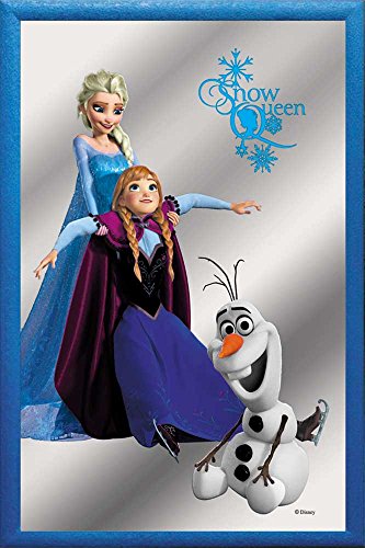 empireposter Frozen - Snow Queen Anna, ELSA & Olaf - Bedruckter Spiegel mit Kunststoff Rahmen, Kult-Spiegel - Größe 20x30 cm von empireposter