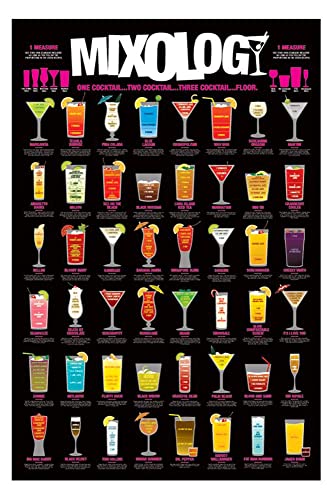 empireposter Fun - Mixology - Fun-Poster Cocktails Drinks Nightlife Alkohol Alcohol Party - Grösse 61x91,5 cm + Wechselrahmen, Shinsuke® Maxi Kunststoff Gelb, Acryl-Scheibe von empireposter
